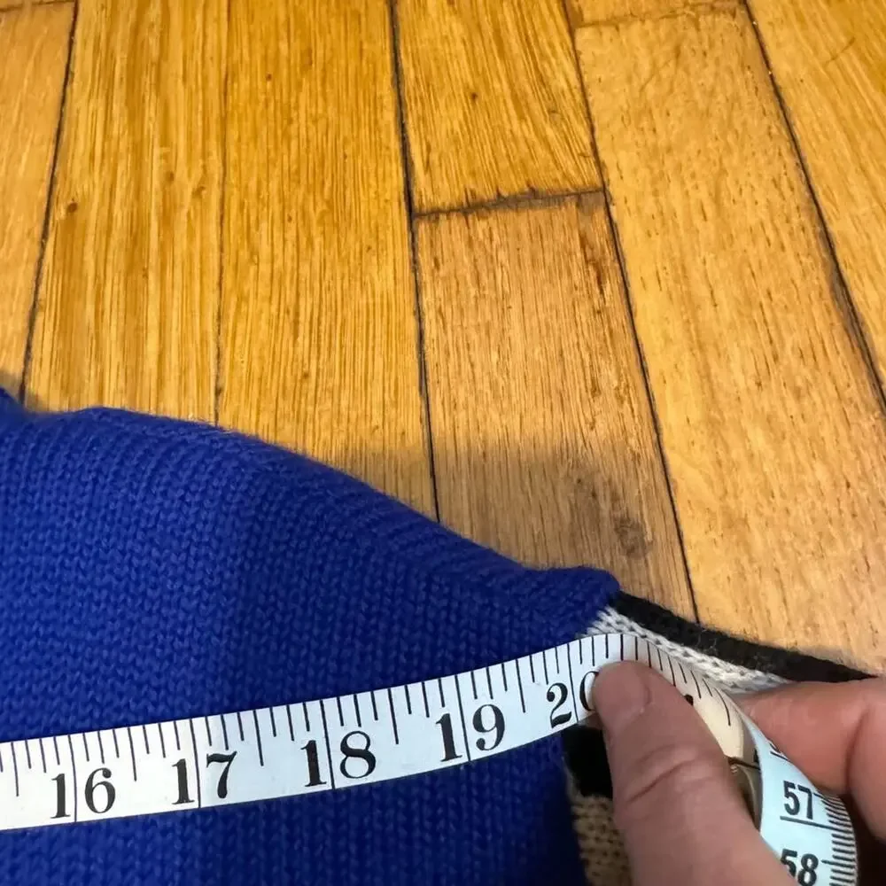 Outlander 100 Wool Colorblock Knit Mock Neck Sweater Dress Size‎ S Vintage - Picture 5 of 9